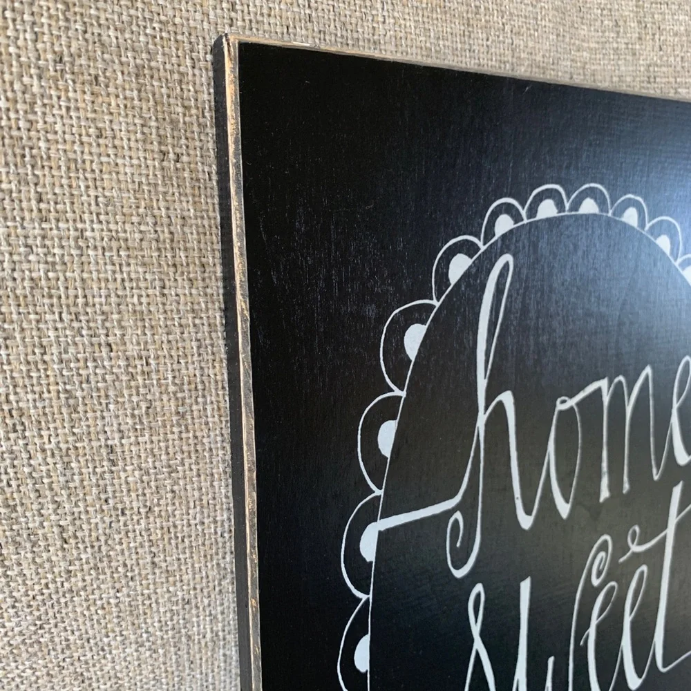 Home Sweet Home Decor Sign Wall Art Country Farmhouse Shabby Chic Black White